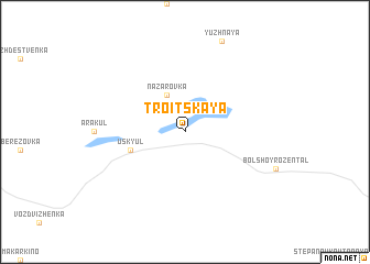 map of Troitskaya