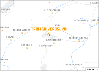 map of Troitskiye Roslyai