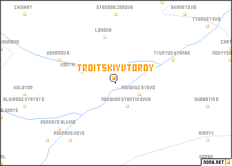 map of Troitskiy Vtoroy