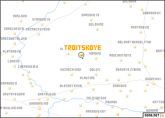 map of Troitskoye