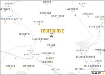 map of Troitskoye