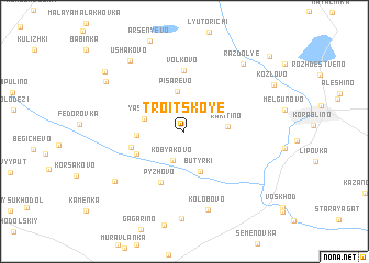 map of Troitskoye