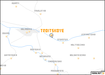 map of Troitskoye