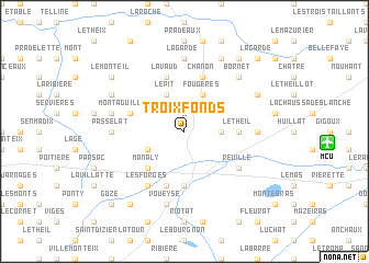 map of Troix-Fonds