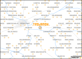 map of Trojanów