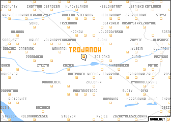 map of Trojanów