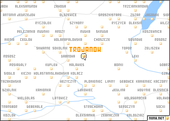 map of Trojanów