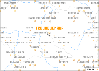 map of Troja Quemada