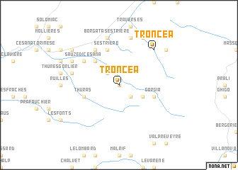 map of Troncea