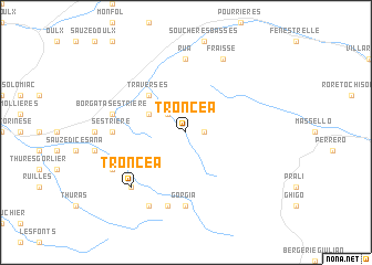 map of Troncea