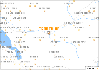 map of Tronchine