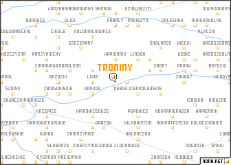 map of Troniny