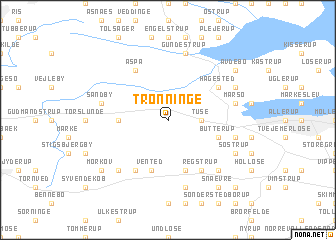 map of Trønninge