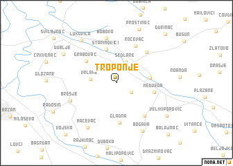 map of Troponje