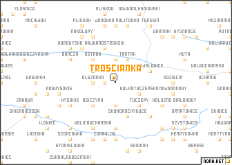 map of Trościanka