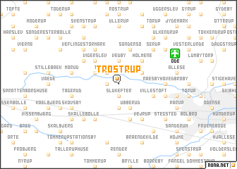 map of Trøstrup