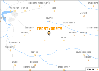 map of Trostyanets