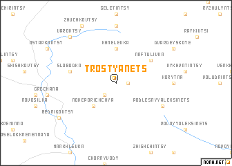 map of Trostyanets