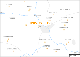 map of Trostyanetsʼ