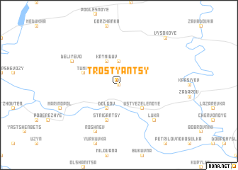 map of Trostyantsy