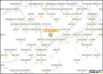 map of Troubky