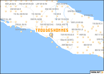map of Trou des Hommes