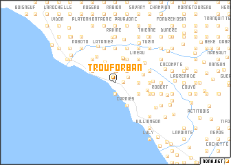 map of Trou Forban