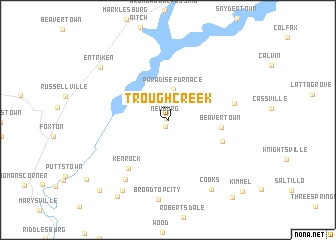 map of Trough Creek