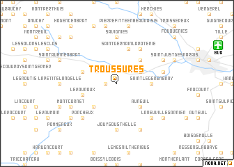 map of Troussures