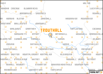 map of Trout Hall