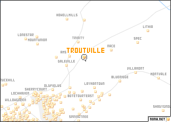 map of Troutville