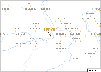 map of Troyan