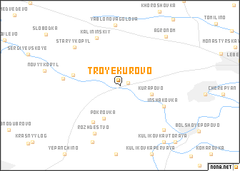 map of Troyekurovo