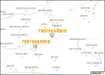 map of Troyekurovo