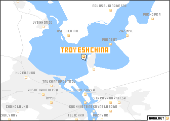 map of Troyeshchina