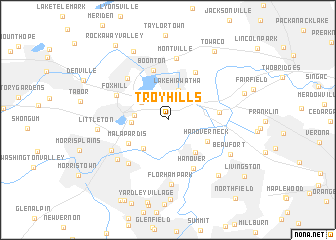 map of Troy Hills