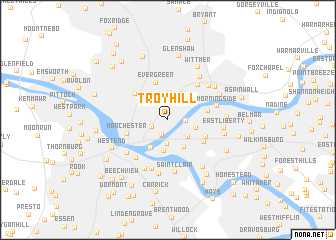 map of Troy Hill