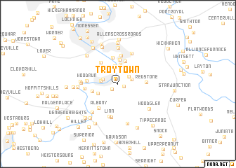 map of Troytown