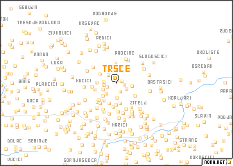 map of Tršće