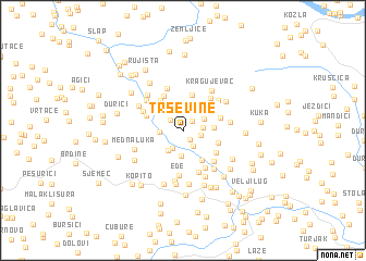 map of Trševine