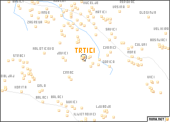 map of Trtići