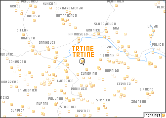 map of Trtine