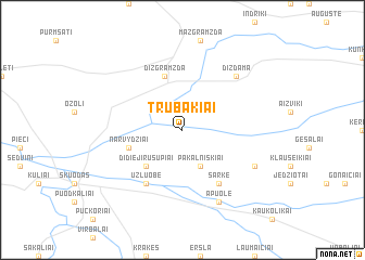 map of Trūbakiai