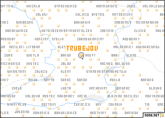 map of Trubějov