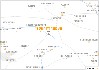 map of Trubetskaya