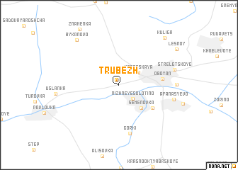 map of Trubëzh