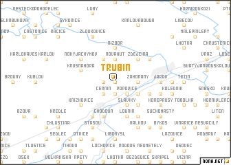 map of Trubín