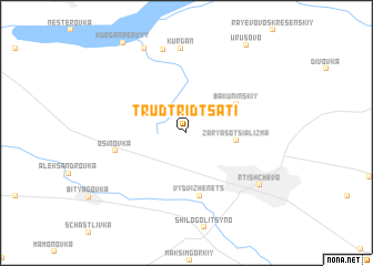 map of Trud Tridtsati