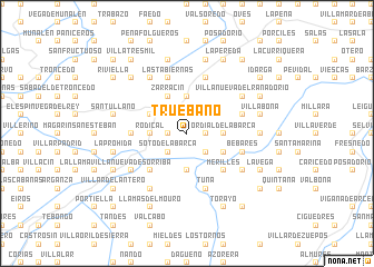 map of Truébano