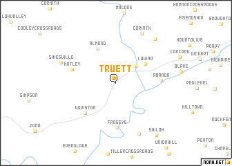 map of Truett